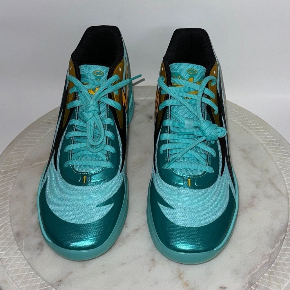 Puma La Melo Ball MB.02 Basketball Shoes Teal Sneakers New Men's Size 12 - Picture 4 of 6